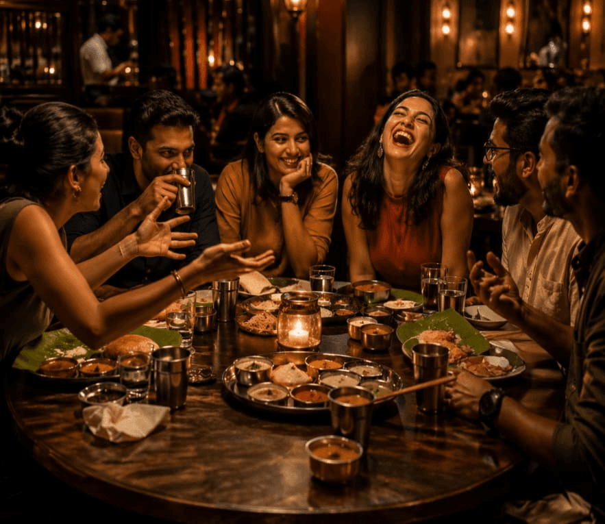 Networking dinner — medics connecting over a meal in Hyderabad